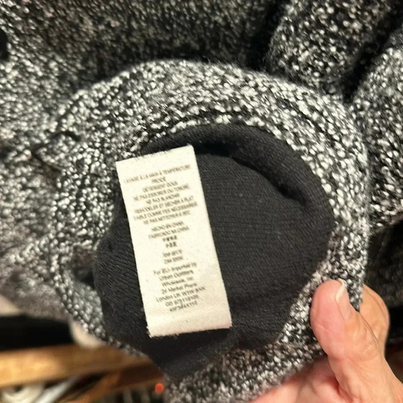 Free People Black womens Tweed Boucle Fall Jacket Small Petite 
Belted - Picture 6 of 9